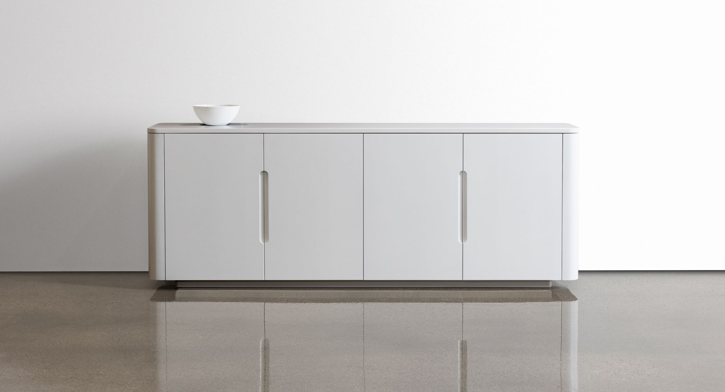 Crew credenzas feature clean, graceful lines with beautiful, integral finger pulls.
