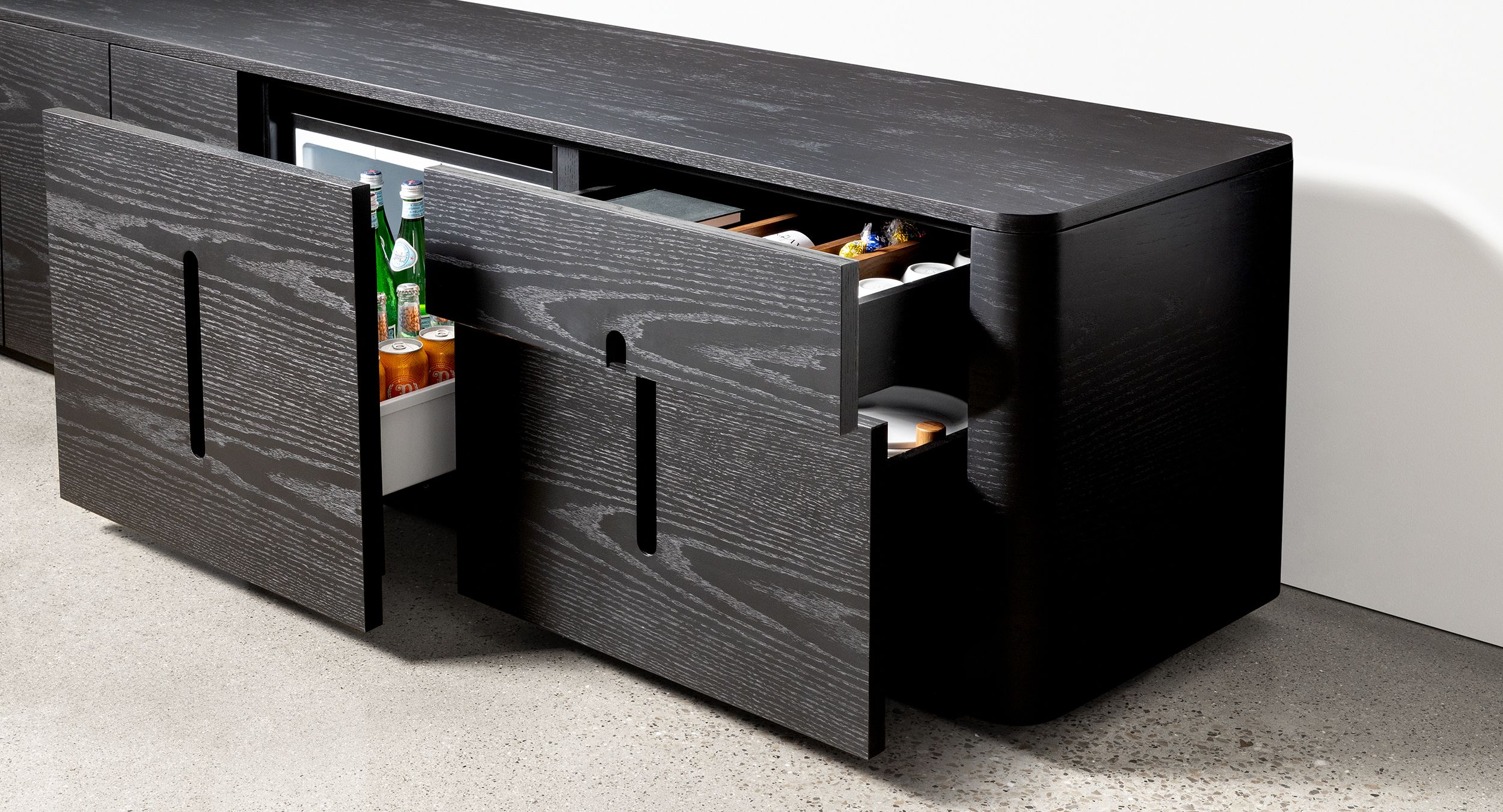 Crew credenzas offer a complete range of storage solutions.