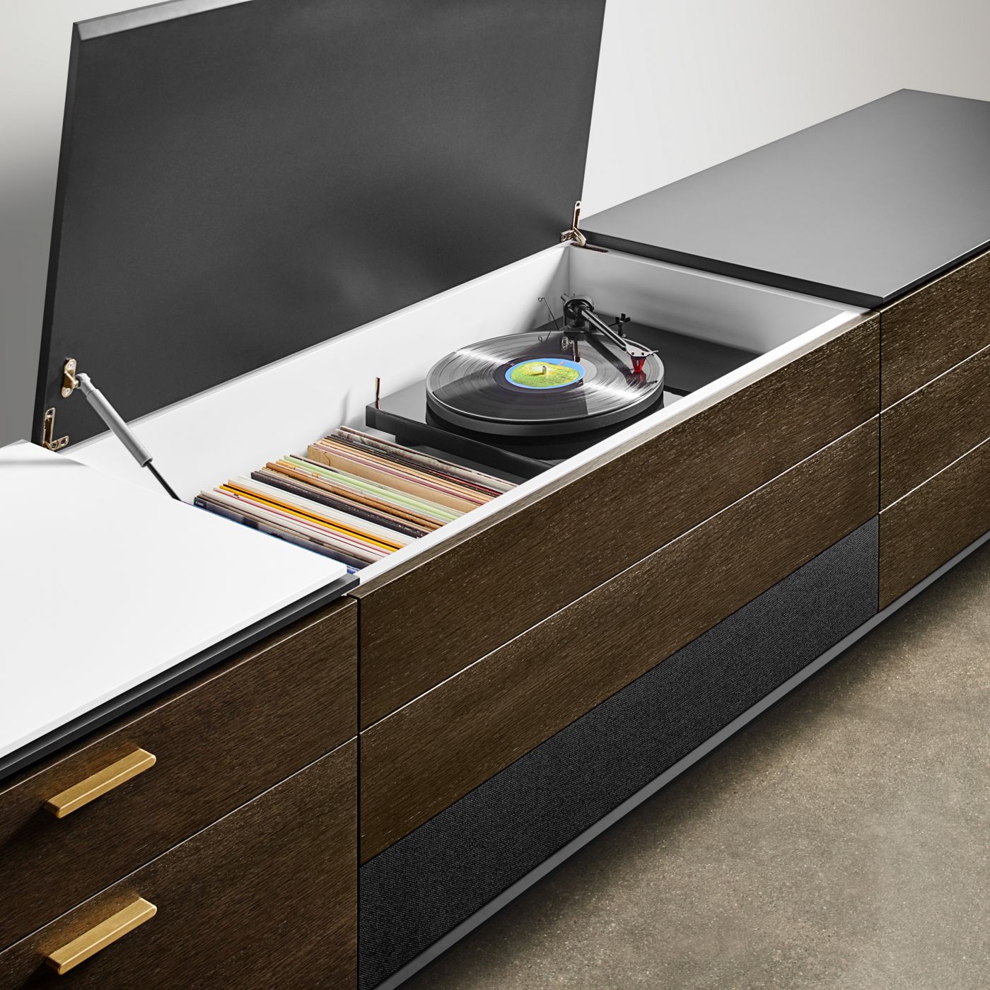 Halo's integrated turntable and speaker system are simply perfect.