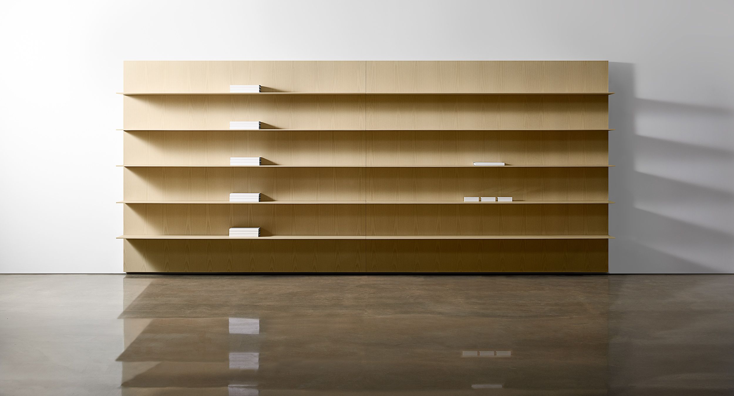 Defy gravity with patented thin wood shelving.
Patent No. US9955787B2