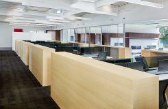 Adjustable-height desking, tinted glass screens, and seamless cabinetry highlight our engineering workstations. thumbnail
