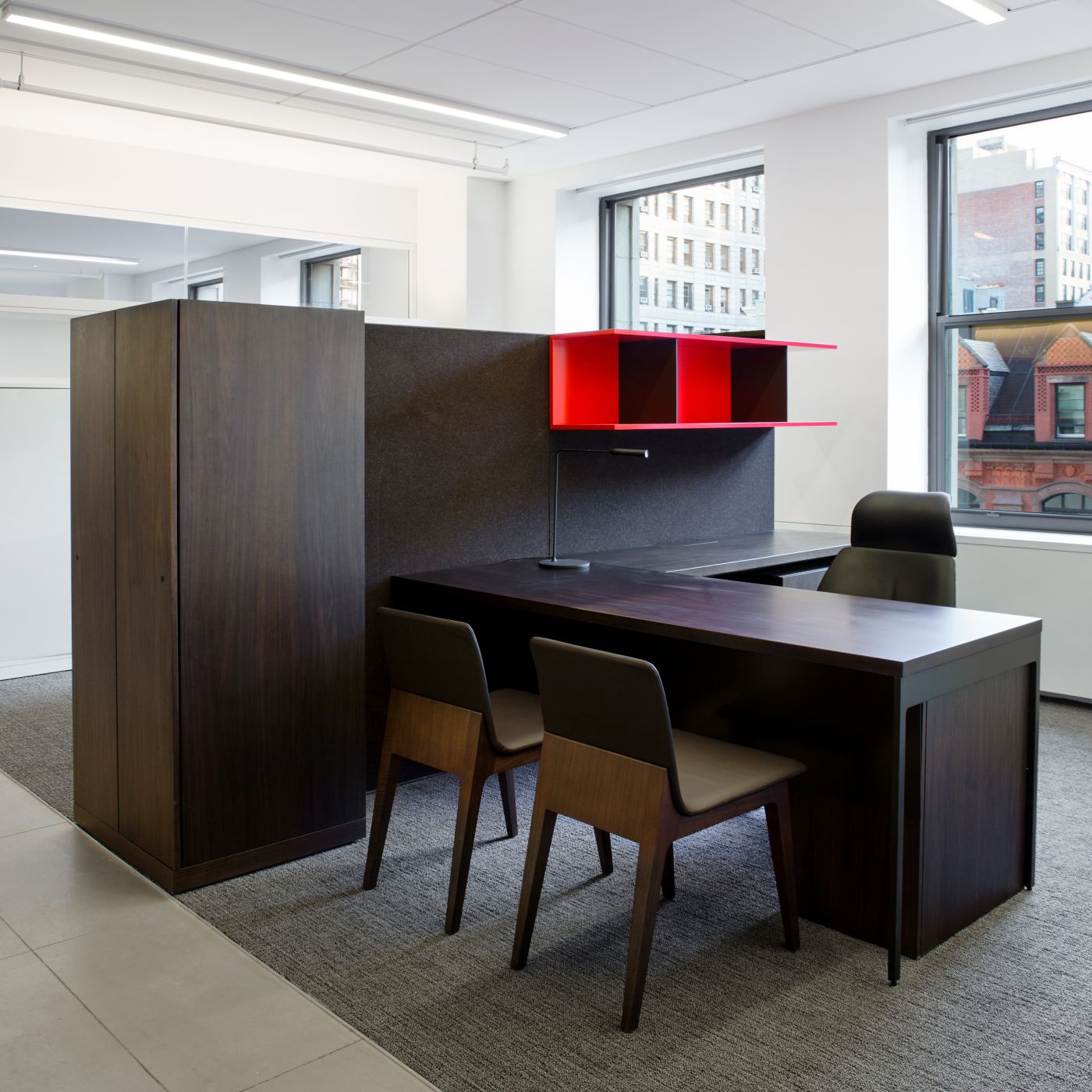 IMG utilizes private office layouts in an open office environment.