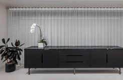 CREW Credenza in Black Metallic Matte and Light Bronze. thumbnail