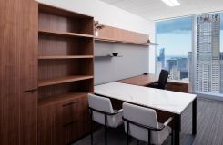 Multiple custom private office solutions were incorporated into this engaging space. thumbnail
