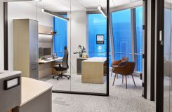 Custom Private Offices throughout the installation are tailored to their individual spaces. thumbnail