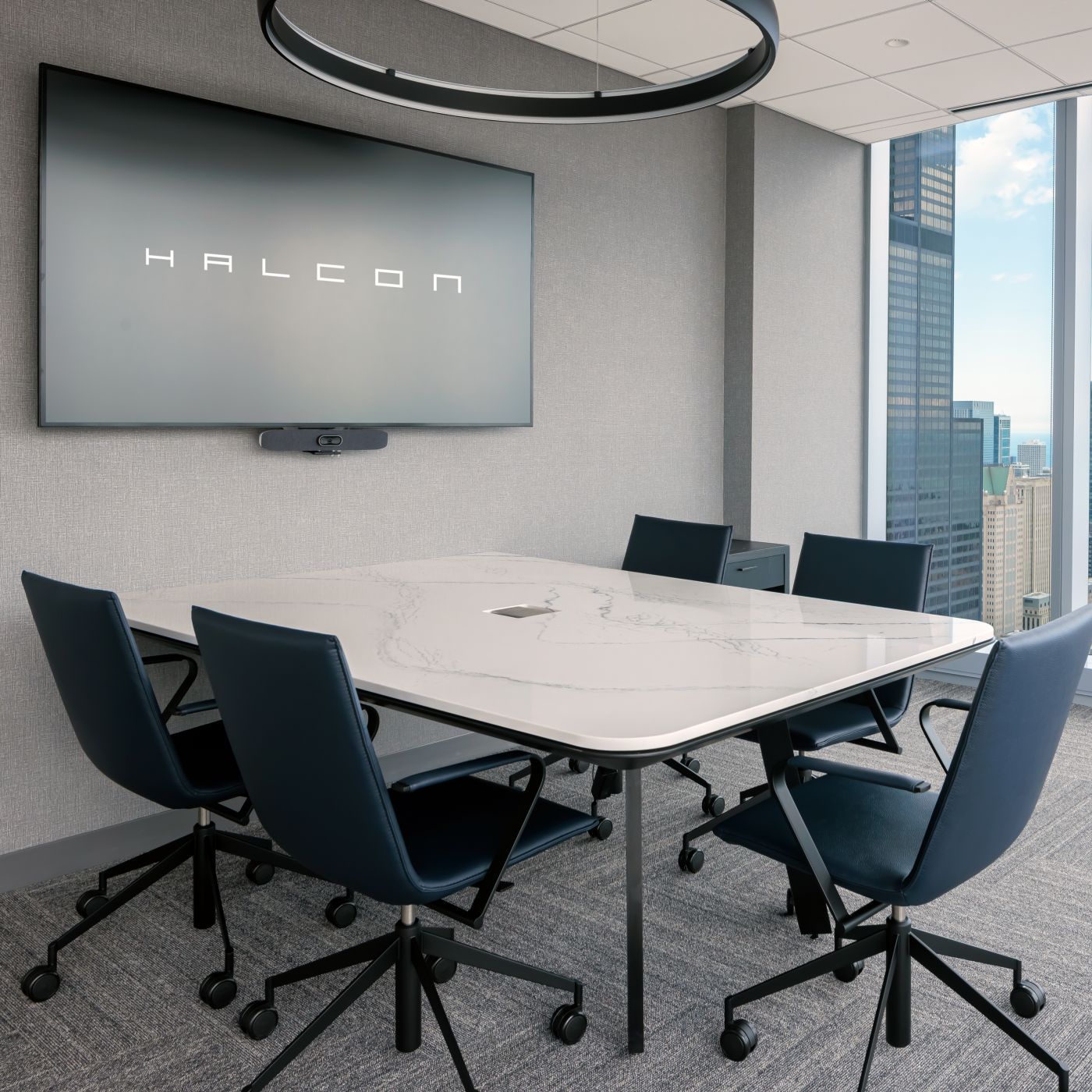 Custom HALO sight-line table.