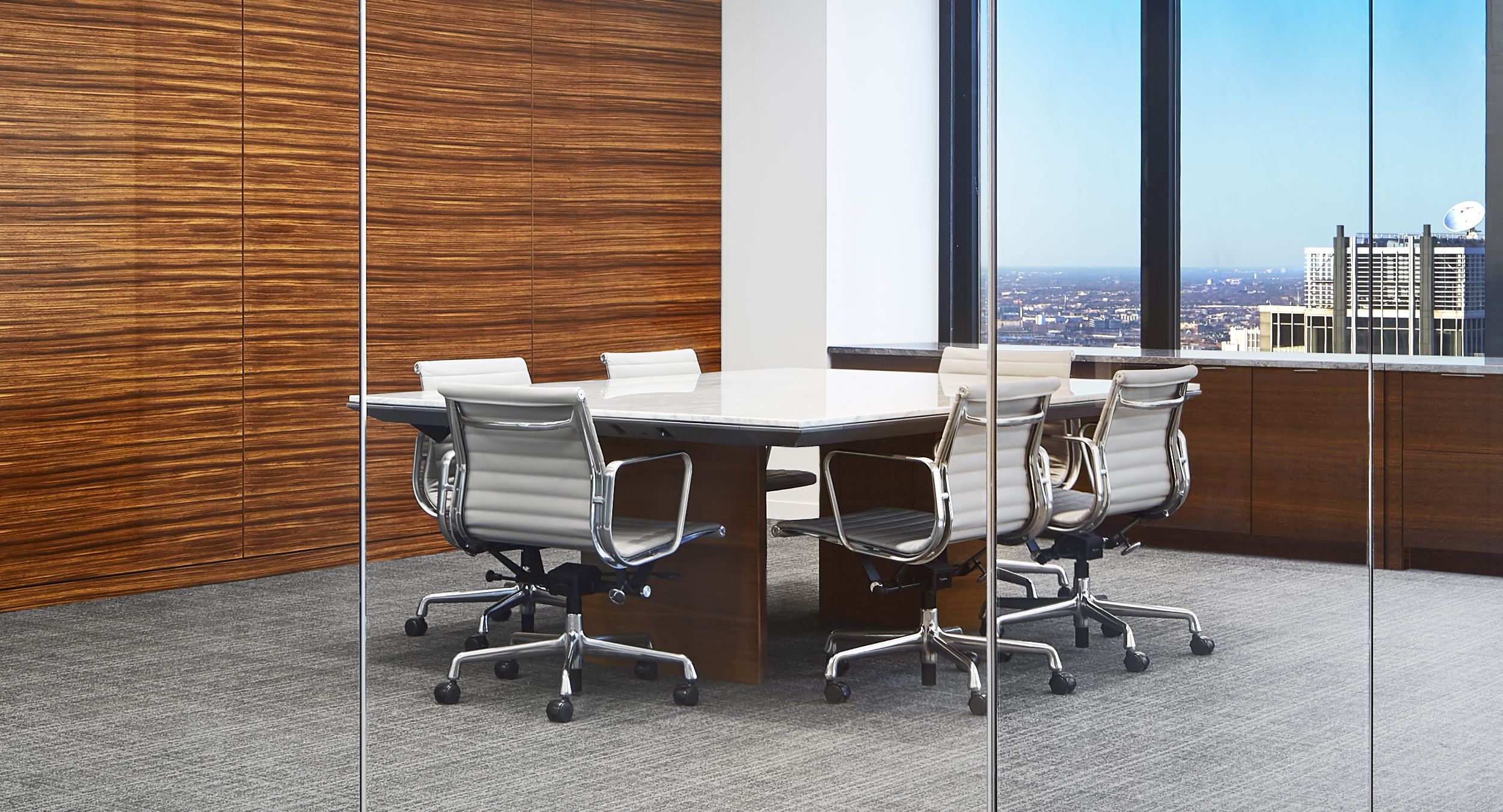 Stunning marble tables are encircled by the revolutionary HALO soft edge; providing patented protection for table and chair while delivering vital connectivity.