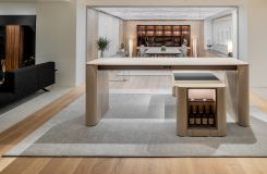 ASTORIA reconfigurable communal tables in Bleached Eucalyptus and Light Bronze thumbnail