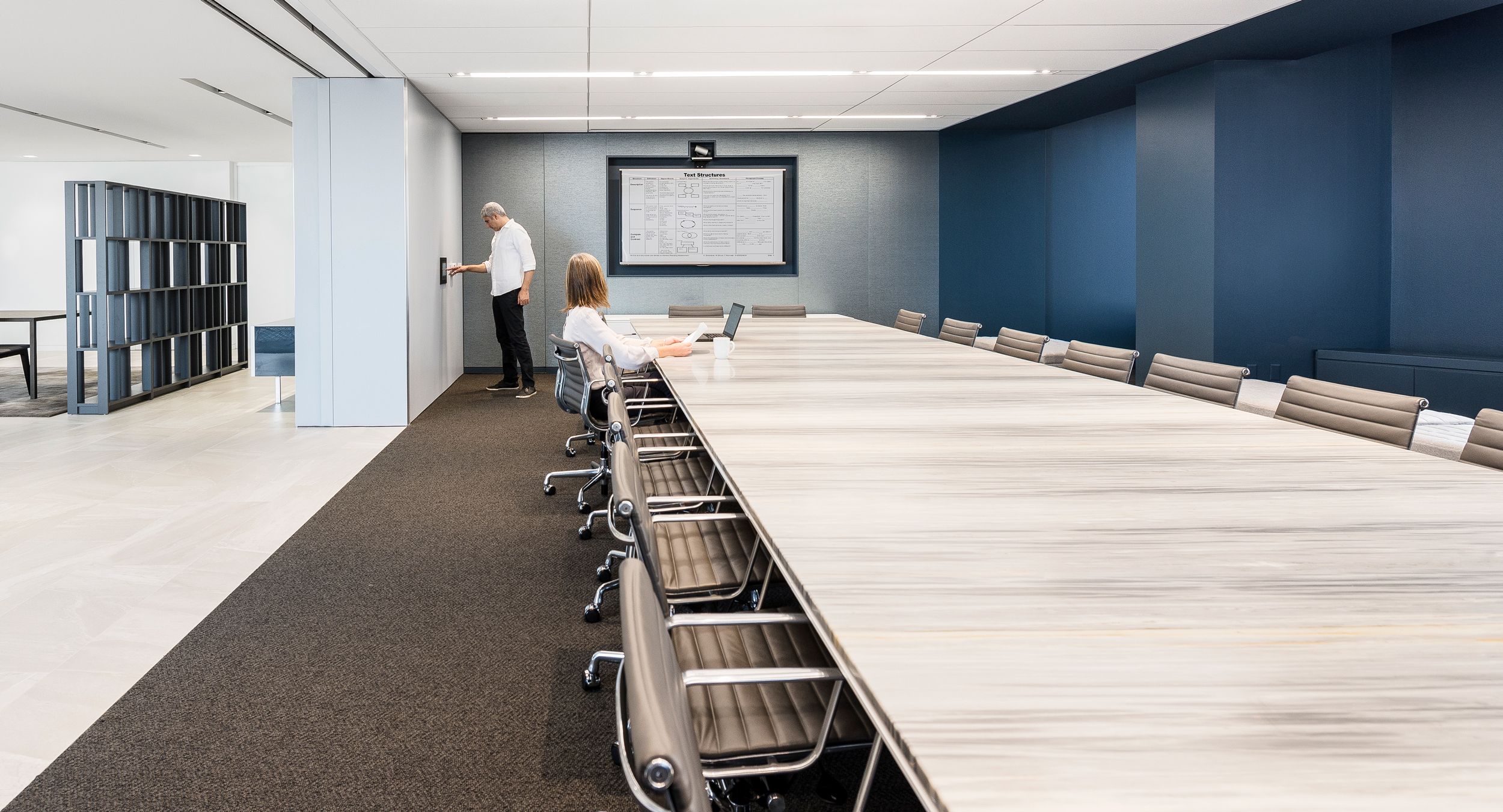 MESA's table surfaces are pure in material and form, with cantilevered spans engineered for beauty and comfort.