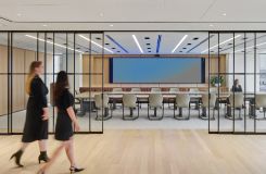 Glass surfaced Motus tables bring an executive level finish to this reconfigurable space. thumbnail