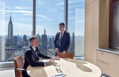 SESSIONS round conference table in Flat Cut Sen. thumbnail