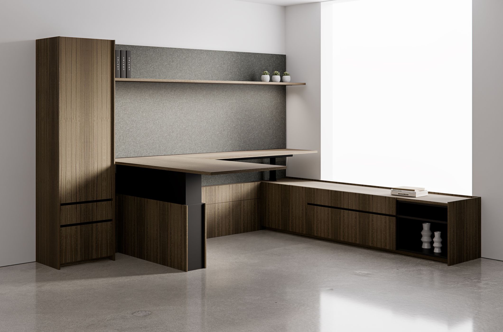 VESPER blends seamless height-adjustable desking.