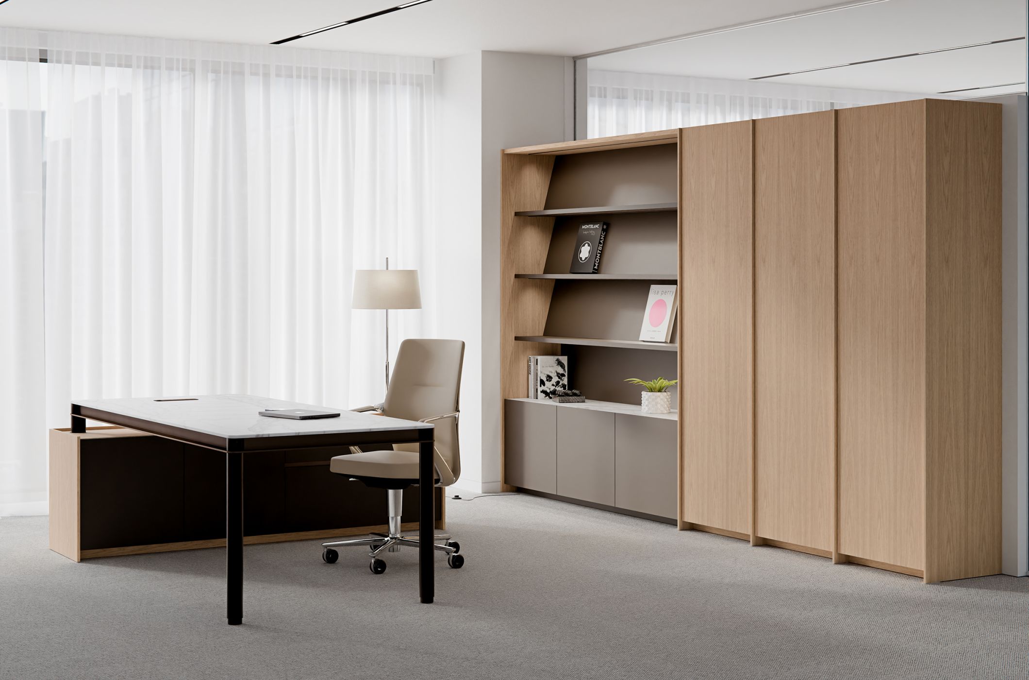 VESPER’s modular design supports the evolving workplace while maintaining an elevated, timeless presence.
