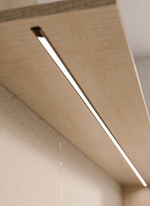 Seamless 15° LED Light with integrated valence.