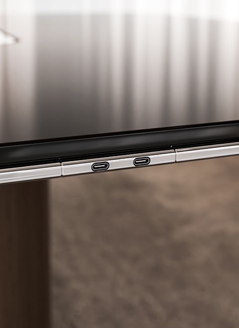ASTORIA's minimalist USB-C edge power is sleek, functional, and elegantly integrated. 