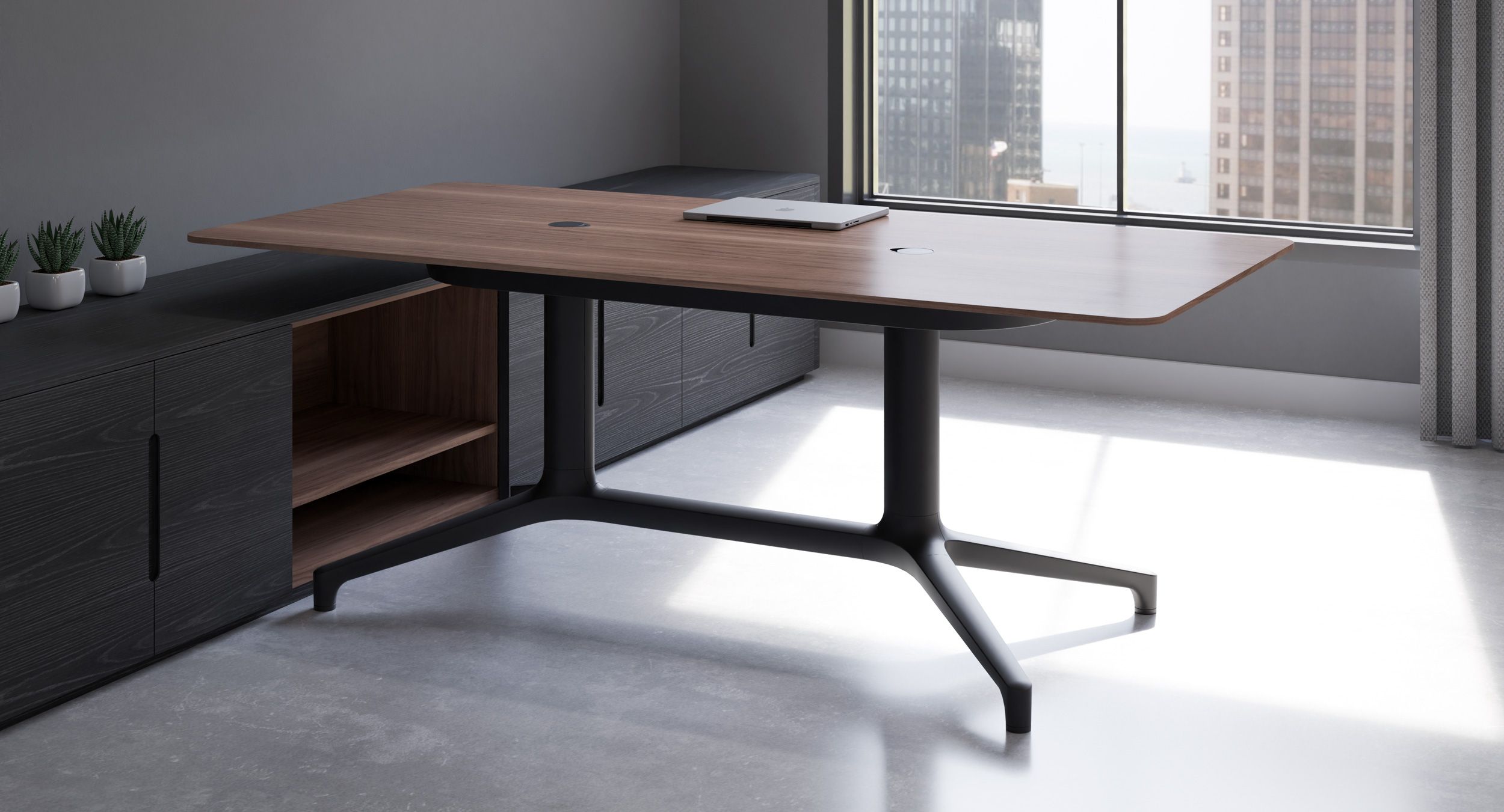 Helm is the executive table desk that has it all.