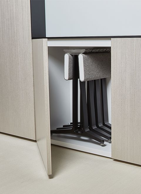 SkillSet table and storage can be customized to perfectly meets the needs of your space.
