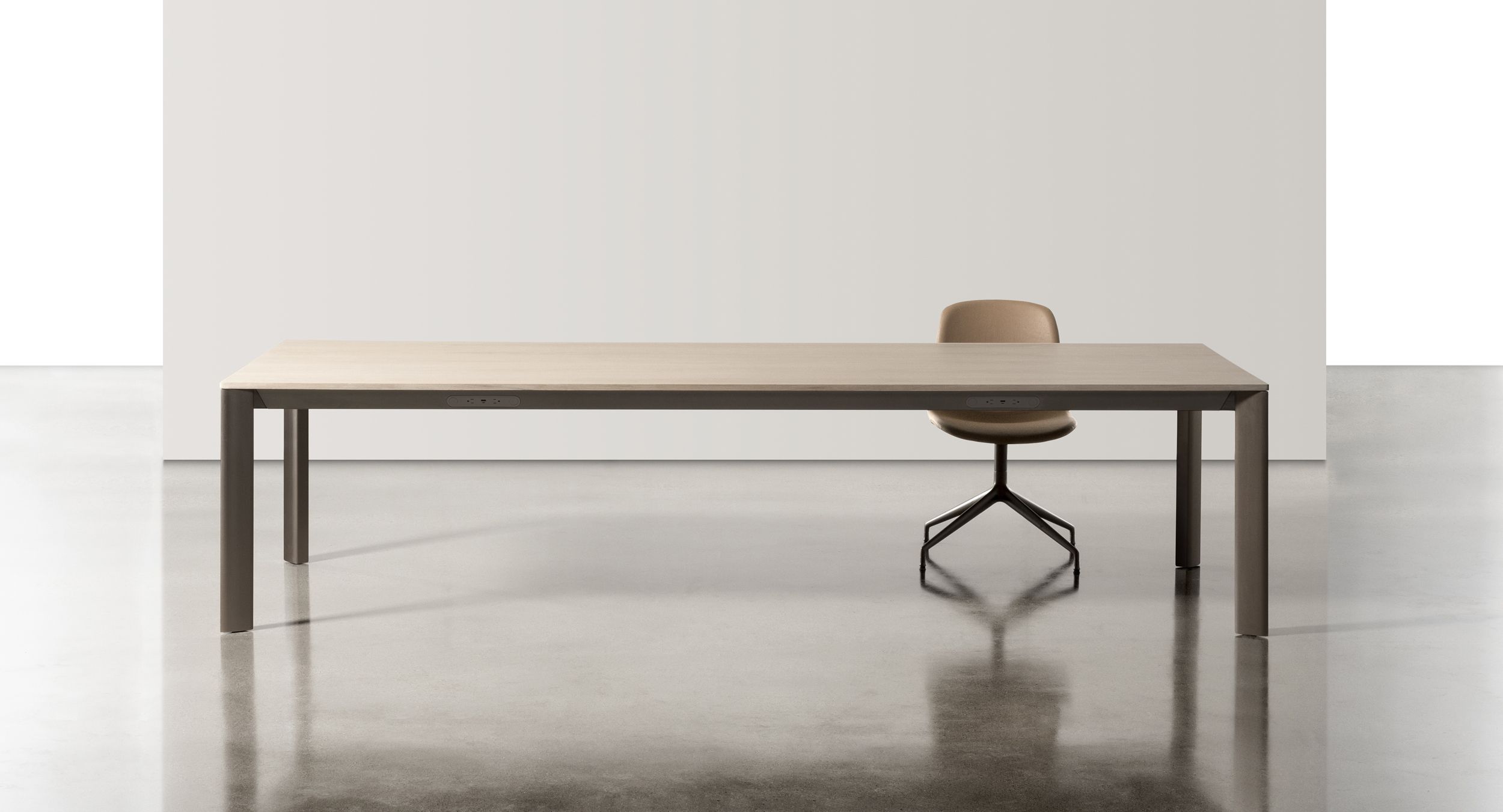 Power and data are smartly integrated into the table edge, seamlessly and conveniently meeting your technology needs.
