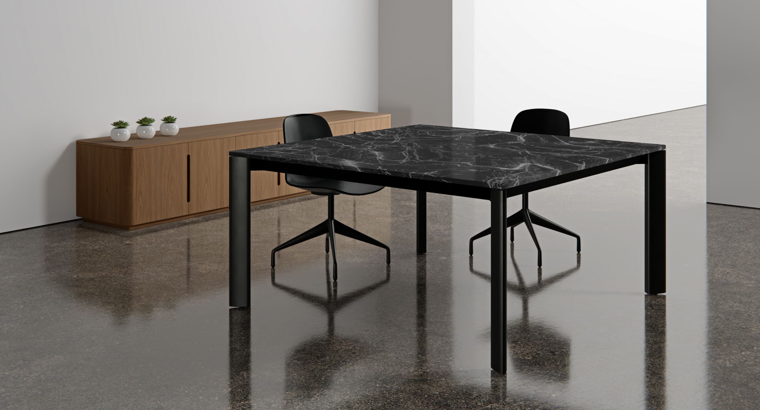 Crew mobile and fixed conference tables are available in a full range of sizes and finishes.