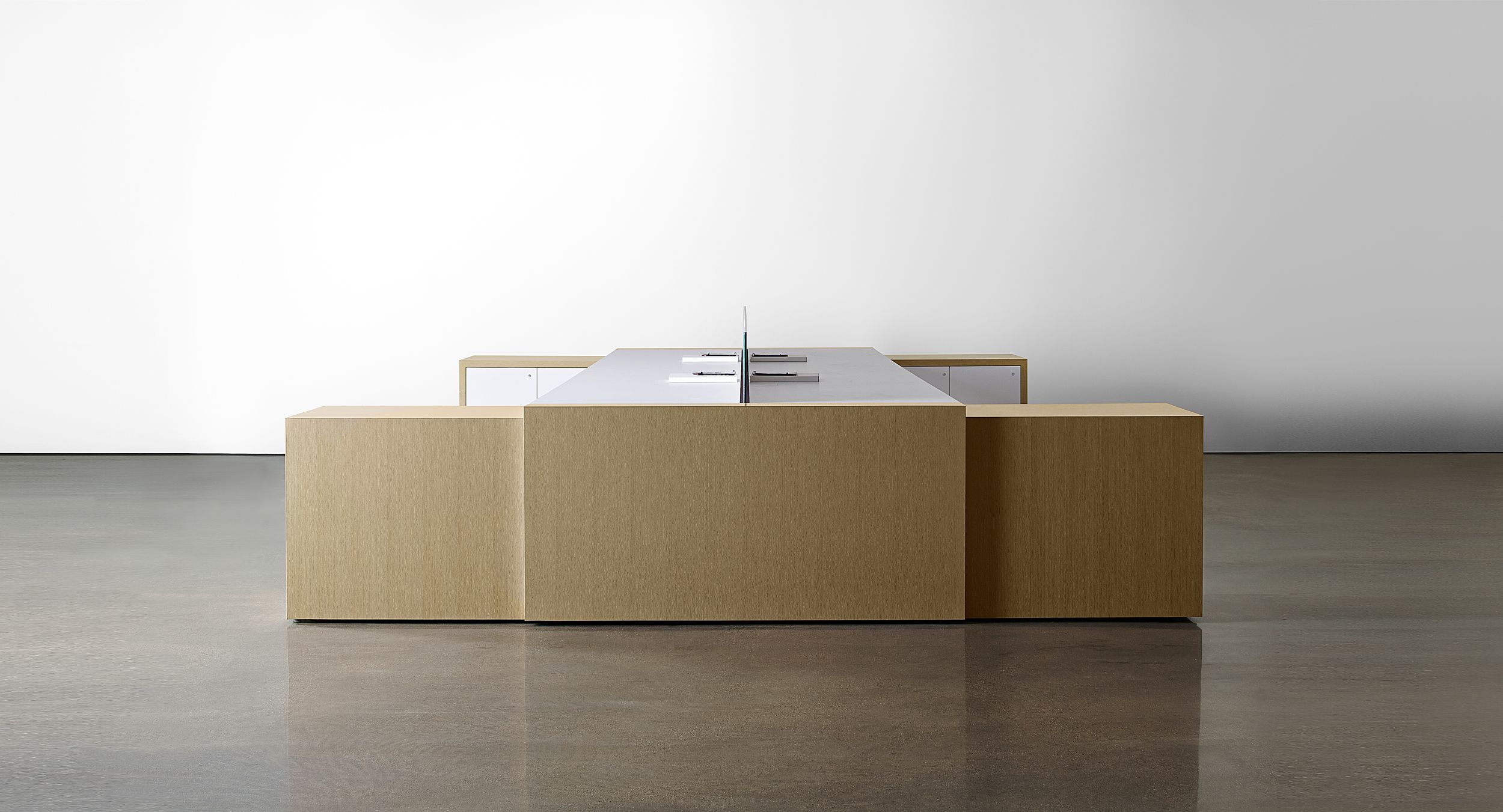 Perfectly mitered casework and joinery create pure modern forms.
