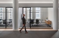 HALO tables and sideboards are used throughout the firm's modern meeting spaces. thumbnail