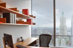 Associate offices feature  floating open shelves. thumbnail