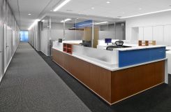 Administrative stations integrate a wide variety of materials:  Stone, tinted glass, acrylic, veneer, laminate, and satin aluminum. thumbnail