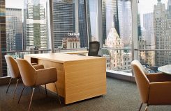 HALCON provided nearly 200 unique partner office configurations and also provided ancillary pieces including round glass tables. thumbnail