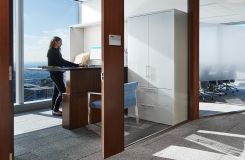 Adjustable-height desking is beautifully integrated into every office. thumbnail
